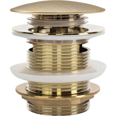 Afbeelding van REA Badkuip Clickwaste 7 cm Messing Geborsteld Goud
