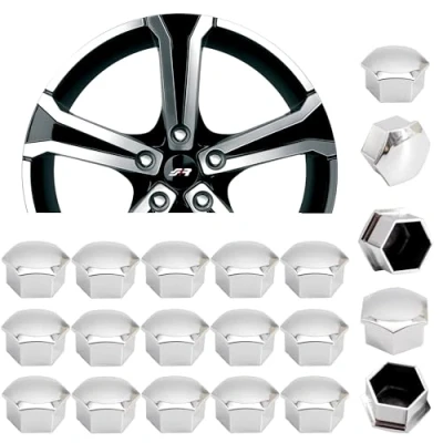 Afbeelding van Simoni Racing Wielmoerkapjes 19mm Chroom Set à 20 stuks