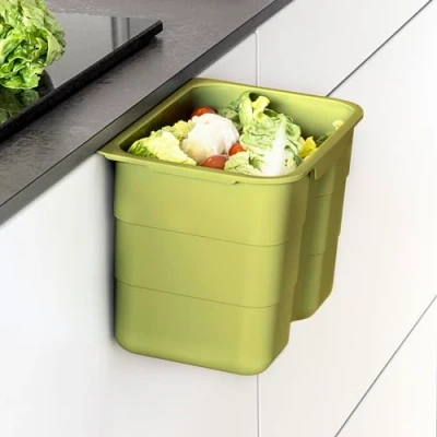 Afbeelding van SOTECH multifunctionele bak Biobin, groene, met deksel, 4,2 l, hangfunctie, maten: 170 x 227 172 mm