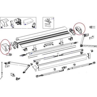Afbeelding van Thule 6300 Eindkap LH+RH Geanodiseerd