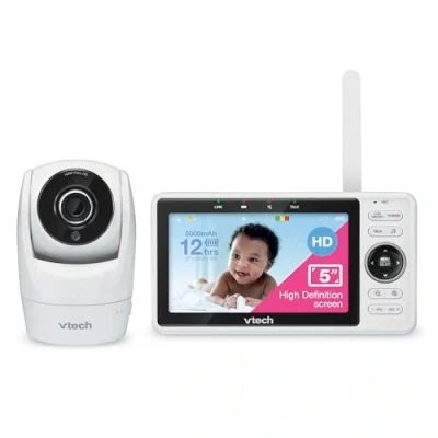 Afbeelding van VTECH VM901 1W Wifi babyfoon met camera, intelligente 5 inch HD display, 1080p kantel /zwenk camera en app, 120 groothoekzicht, werkt iOS, Android