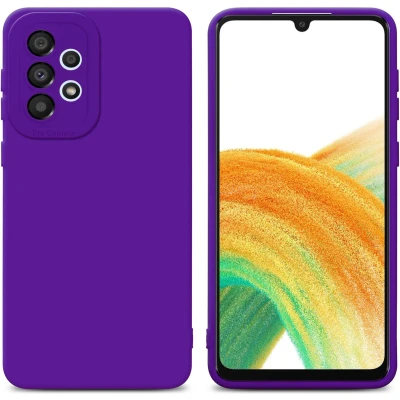 Afbeelding van Cadorabo Hoesje geschikt voor Samsung Galaxy A32 4G in Fluid DONKER PAARS Beschermhoes gemaakt van flexibel TPU silicone Cover Case