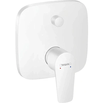 Afbeelding van Hansgrohe badmengkraan met zekerheidscombinatie talis e 1 greeps inbouw mat wit 71474700