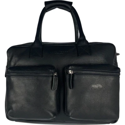 Afbeelding van Handtas Zwart Laptoptas Cowboysbag Grote Tas Werktas Schooltas Leer Schoudertas