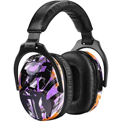 Afbeelding van ZOHAN 030 Gemakkelijk Verstelbare Opvouwbare Geluidsreducerende Koptelefoon voor Kinderen, Comfortabele Gehoorbescherming met Draagtas, SNR 27 dB Autisme, ADHD, Vuurwerk, Concert, paars (Graffiti Purple)