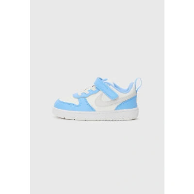 Afbeelding van Nike Sportswear Court Borough Recraft Unisex Sneakers laag voor kinderen, Maat: 17, Summit white/vast grey/cobalt pulse Hoogwaardig imitatieleer
