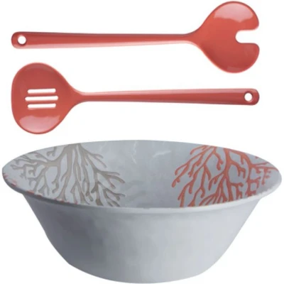 Afbeelding van Scheepsservies Harmony Coral Saladekom en Saladebestek