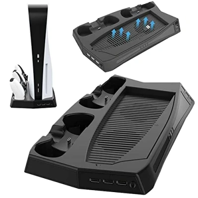 Afbeelding van Freaks and Geaks Geventileerd PS5 Oplaadstation voor 2 Controllers en Console