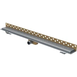 Afbeelding van Van den Berg R Line wandgoot met zijuitlaat 40 mm (rvs) 1000 x 62 65
