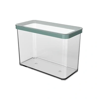 Afbeelding van Rotho Loft rechthoekige opbergdoos 2.1l met deksel en dichting, voedselveilig plastic (PP) BPA vrij, turquoise/transparant, (20.0 x 10.0 14.2 cm)