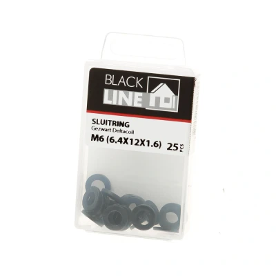 Afbeelding van Sluitring zwart M6 25 stuks