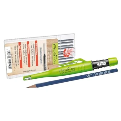 Afbeelding van Pica Dry markeerstift set vulpotlood met automatische stifttoevoer en 10 reservevullingen, hardheid H