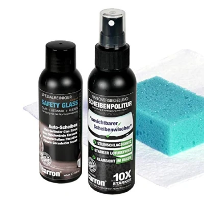 Afbeelding van carron® Ruitenpolish nanoafdichting voor voorruit met nanorreiniger verwijdering microkrassen glaspolitoer regenafstotend pareleffect lotuseffect waterafstotend