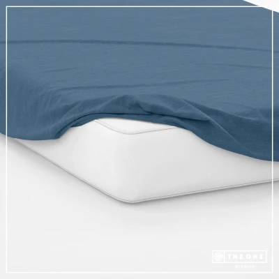 Afbeelding van The One Hoeslaken Indigo Blue 200 x 220 cm