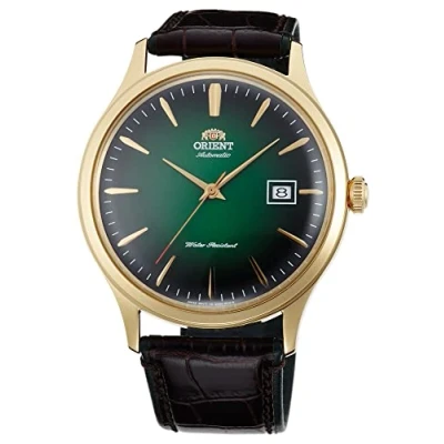 Afbeelding van Orient Uniseks analoog automatisch horloge met leren armband FAC08002F0, pine green,