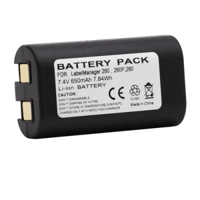 Afbeelding van Fayerkar Li Ion accu compatibel met Dymo LabelManager 260, 260P, 280, PnP printer, kopieerapparaat, scanner, labelprinter (7,4 V, 650 mAh)