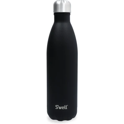 Afbeelding van S&#039;well Stainless Steel Herbruikbare Waterfles, 750ml, Onyx, Drievoudig geïsoleerde en lekvrije drinkfles voor warme koude dranken tot 48 uur koud/24 heet
