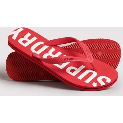 Afbeelding van Superdry Essential Teensandalen, Heren, Maat: 46/47, Risk red Rubber/ textiel