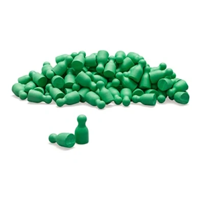 Afbeelding van Wissner actief leren 100 speelfiguren/halma kegels in groen 24 x 12 mm RE Wood®