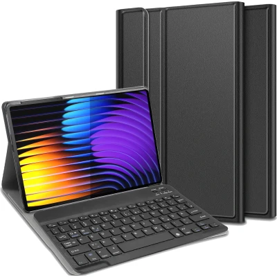Afbeelding van Cazy Tablet Hoes met Toetsenbord geschikt voor Xiaomi Pad 7 / Pro QWERTZ Bluetooth Keyboard Case Zwart
