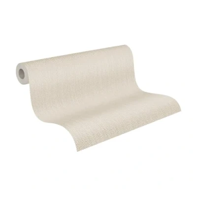 Afbeelding van A.S. Création Structuurbehang crème grijs wandbehang 395511 hoogwaardig vliesbehang voor verschillende woonruimtes 10,05 m x 0,53 Made in Germany