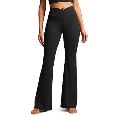 Afbeelding van CRZ Yoga Dames Butterluxe Bootcut Flare Broek Leggings Crossover Hoge Taille Opaque Sportbroek Fitness 29&#039;&#039;/31&#039;&#039;/33&#039;&#039; zwart S