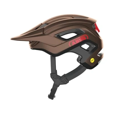 Afbeelding van ABUS MTB helm cliffhanger MIPS fietshelm voor veeleisende trails met bescherming tegen stoten en grote ventilatieopeningen dames heren koper/rood, maat S