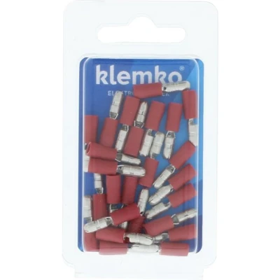 Afbeelding van Klemko geïsol. kabelschoen rood rondsteker 4 mm 25 stuks