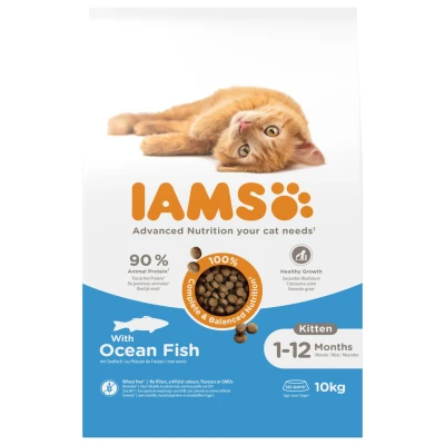 Afbeelding van Iams Cat Kitten Zeevis Kattenvoer 10 kg 1 12 Maanden