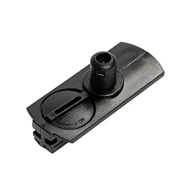 Afbeelding van QAZQA Luxe hanglamp adapter voor 1 fase rail zwart Iconic Kunststof Langwerpig Geschikt LED Max. x Watt