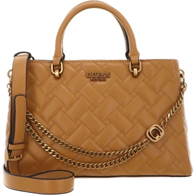 Afbeelding van GUESS Handtas Schoudertas Gracelynn Girlfriend Satchel Mustard Lichtbruin