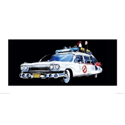 Afbeelding van Kunstdruk Ghostbusters Car 100x50cm