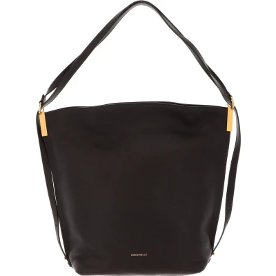 Afbeelding van COCCINELLE Leren Schoudertas Estelle Handbag Bark Donkerbruin