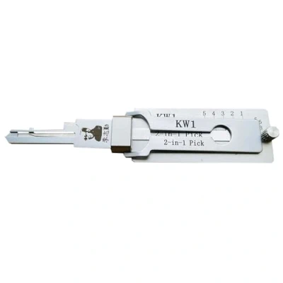 Afbeelding van RLOKK Home Deur Civil 2 in 1 Lock Pick en Decoder Tool, Picking Key Reader, Professionele Slotenmaker Tool (KW1)
