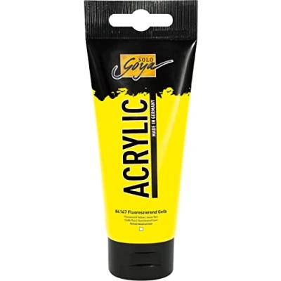 Afbeelding van Solo Goya Fluoriserend Gele Acrylverf 100ml tube Hoge kwaliteit A merk