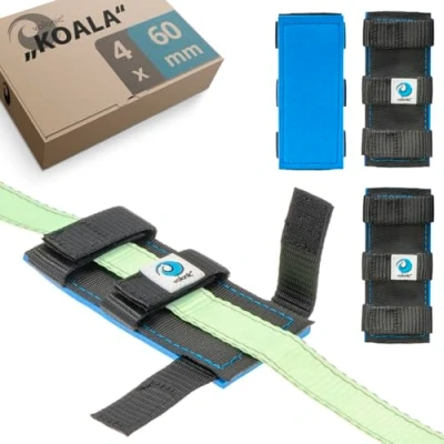 Afbeelding van valonic KOALA randbeschermers voor spanband neopreen pad, 4 delige randbeschermerset bandbreedtes tot 60mm, incl. Opbergtas