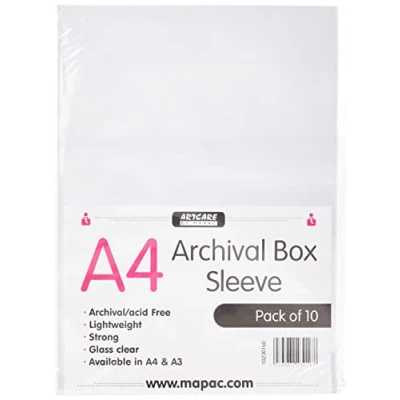 Afbeelding van Artcare A4 Archival Box Sleeves PK 10 (niet gestanst), synthetisch materiaal, 34,5x0,1x23 cm