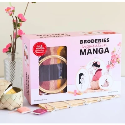 Afbeelding van Broderies inspiration manga: 3 projets à broder autour de l&#039;animé