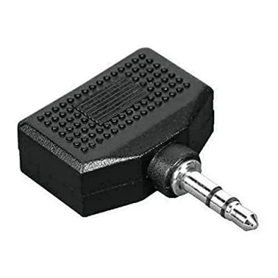 Afbeelding van Hama 3,5 mm Stereo Splitter 1Mannelijk 2Vrouwelijk, Zwart