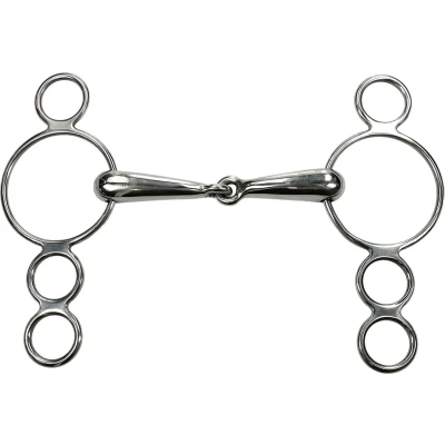 Afbeelding van Harry&#039;s Horse Pessoa bit 3 extra ringen 19mm 13,5 RVS