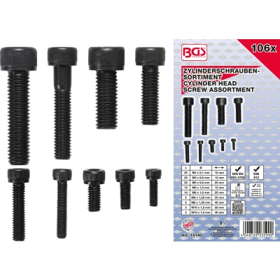 Afbeelding van BGS Cilinderschroevenassortiment inbus 106 delig