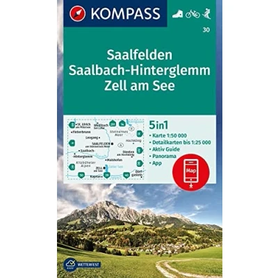 Afbeelding van Kompass WK30 Saalfelden, Saalbach Hinterglemm: Wandelkaart Schaal 1 : 50.000