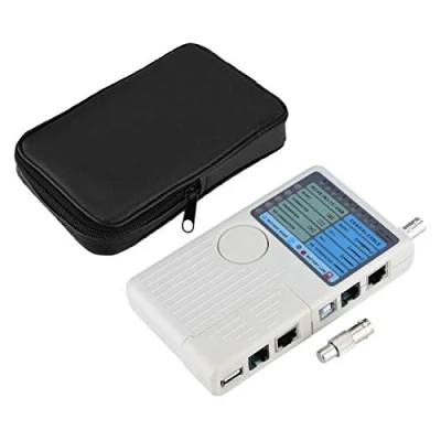 Afbeelding van Optimal Shop 4 in 1 Netwerkkabeltester RJ45/RJ11/USB/BNC LAN kabel Cat5 Cat6 Draadtester, Draadtesttool, Ergonomisch Draagbaar Handheld ontwerp