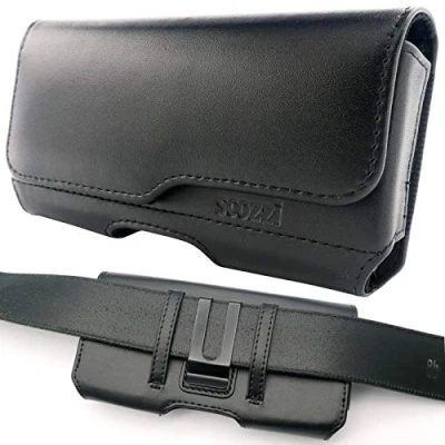 Afbeelding van scozzi Telefoonhouder Riem Leer Heren Riemlus Riemclip Telefoon Houder Heuptasje Universeel