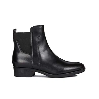 Afbeelding van Geox Felicity Korte laarzen, Dames, Maat: 42, Black Leer