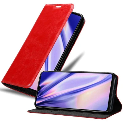 Afbeelding van Cadorabo Hoesje geschikt voor Huawei P30 PRO in APPEL ROOD Beschermhoes Case magnetische sluiting Cover