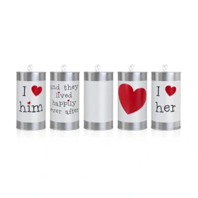 Afbeelding van PartyDeco trouwauto blikjes Klassiek Bruiloft zilver set 5x stuks 14 x 7 cm Feestdecoratievoorwerp