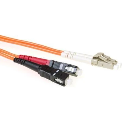 Afbeelding van ACT RL8005 Glasvezel Duplex Patchkabel LSZH Multimode 62.5/125 OM1 LC en SC Connectoren 5 meter
