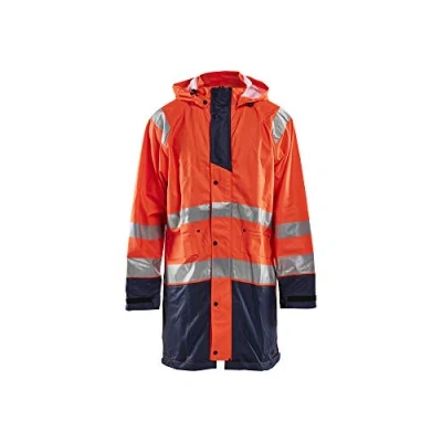 Afbeelding van Blaklader Regenjas High Vis LEVEL 1 4324 2000 Oranje/Marineblauw L