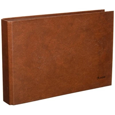 Afbeelding van Dohe 9566 leren map, gevoerd, 2 ringen, 25 mm, liggend formaat